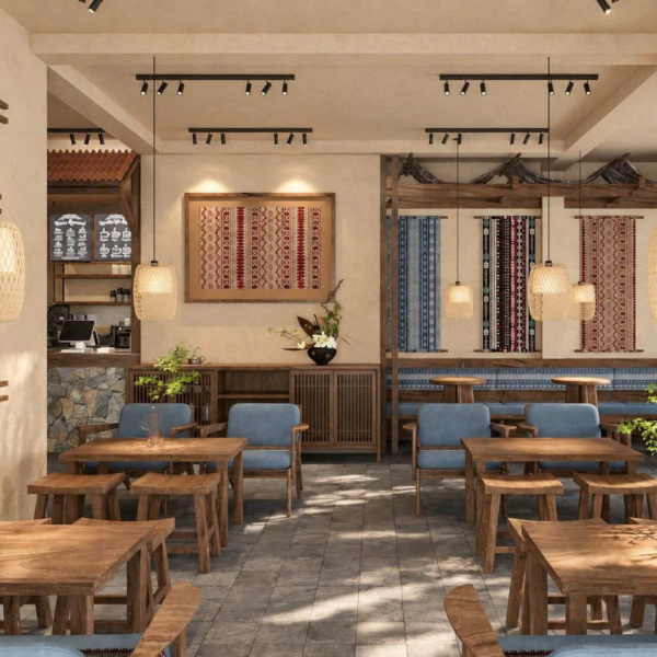 Thiêt kế và thi công cafe Mèn trên phố Trần Kim Xuyến
